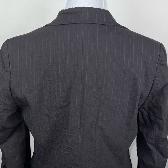 Elie Tahari Anastasia Brown Pinstripe Jacket Viscose / Virgin Wool - Picture 5 of 9